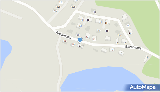 Bytom, Bażantowa, 17, mapa Bytomia