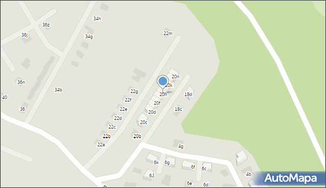 Bytom, Bażantowa, 20h, mapa Bytomia