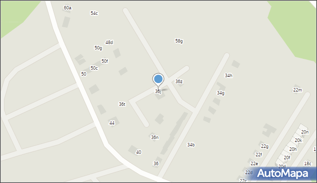 Bytom, Bażantowa, 36j, mapa Bytomia