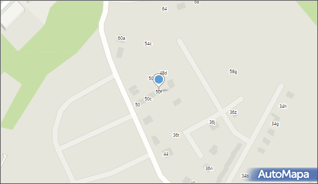 Bytom, Bażantowa, 50f, mapa Bytomia