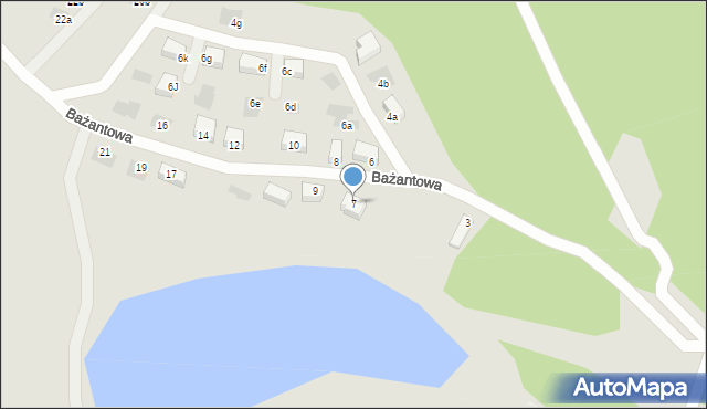 Bytom, Bażantowa, 7, mapa Bytomia