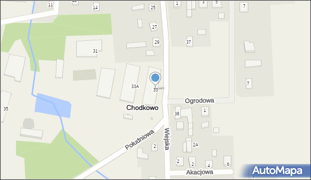 Chodkowo, Bankowa, 33, mapa Chodkowo