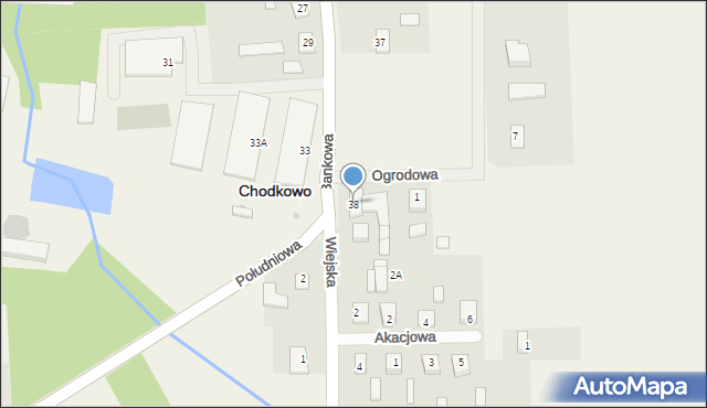 Chodkowo, Bankowa, 38, mapa Chodkowo