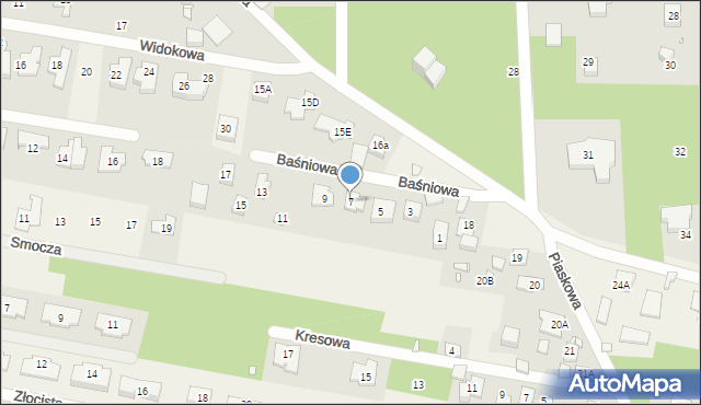 Chylice, Baśniowa, 7, mapa Chylice