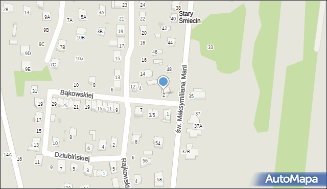 Ciechanów, Bąkowskiej Aleksandry, 2, mapa Ciechanów