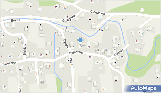 Czaniec, Bajeczna, 19, mapa Czaniec