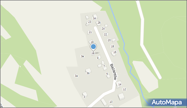 Czaniec, Bażantów, 15, mapa Czaniec