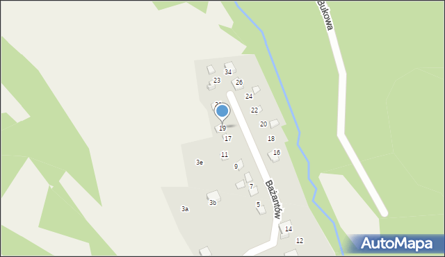 Czaniec, Bażantów, 19, mapa Czaniec