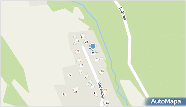 Czaniec, Bażantów, 22, mapa Czaniec