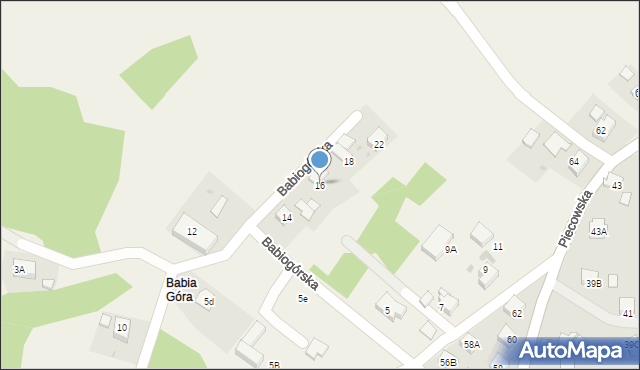 Czernica, Babiogórska, 16, mapa Czernica