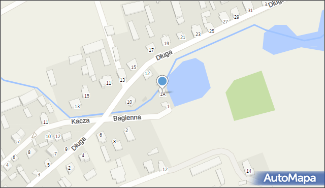 Czernice Borowe, Bagienna, 1A, mapa Czernice Borowe