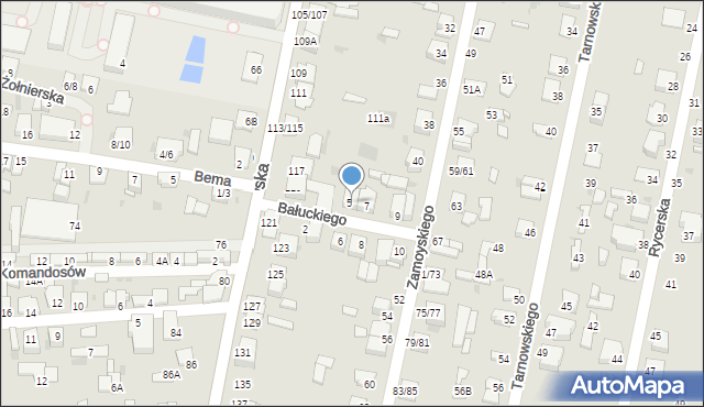 Częstochowa, Bałuckiego Michała, 5, mapa Częstochowy