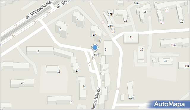 Częstochowa, Baczyńskiego Krzysztofa Kamila, 6A, mapa Częstochowy