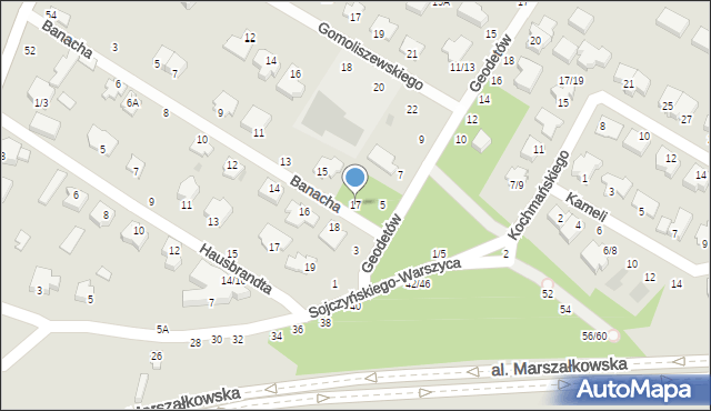 Częstochowa, Banacha Stefana, prof., 17, mapa Częstochowy