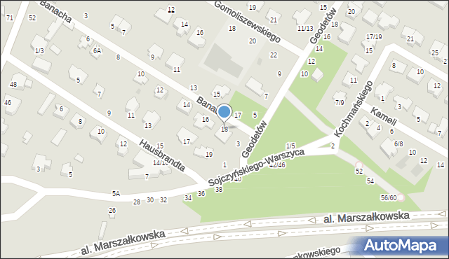 Częstochowa, Banacha Stefana, prof., 18, mapa Częstochowy