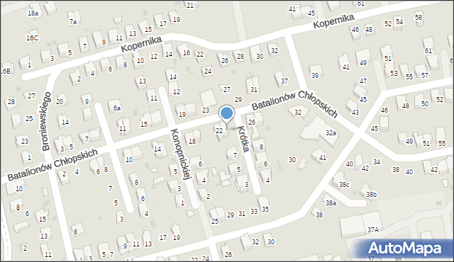 Dąbrowa Tarnowska, Batalionów Chłopskich, 24, mapa Dąbrowa Tarnowska