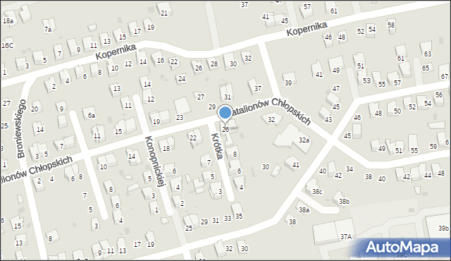 Dąbrowa Tarnowska, Batalionów Chłopskich, 26, mapa Dąbrowa Tarnowska