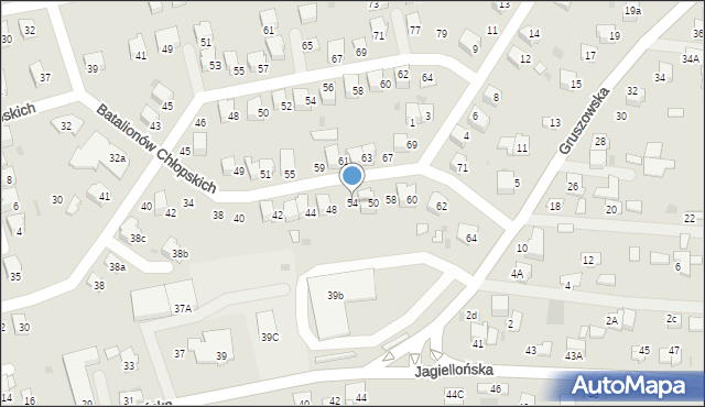 Dąbrowa Tarnowska, Batalionów Chłopskich, 54, mapa Dąbrowa Tarnowska