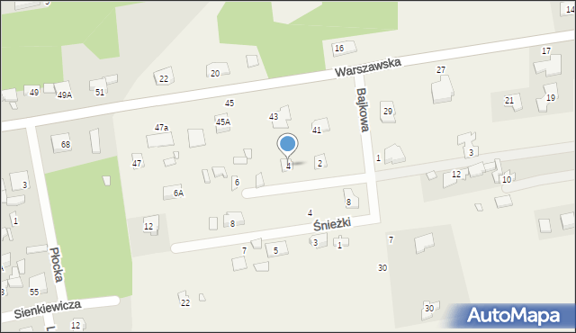 Długa Szlachecka, Bajkowa, 4, mapa Długa Szlachecka