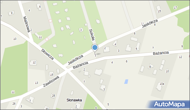 Dobrzenica, Bażancia, 1, mapa Dobrzenica