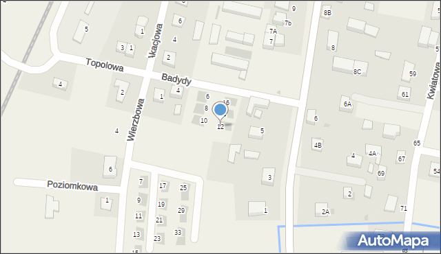 Domasław, Badydy Józefa, 12, mapa Domasław