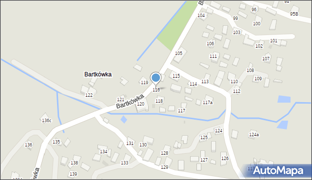 Dynów, Bartkówka, 116, mapa Dynów