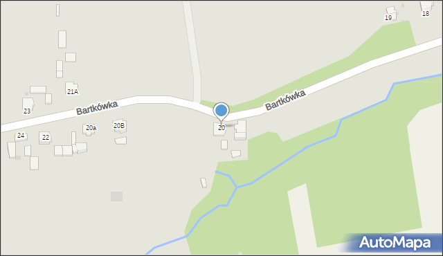 Dynów, Bartkówka, 20, mapa Dynów