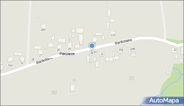 Dynów, Bartkówka, 24, mapa Dynów