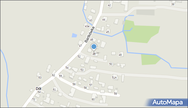 Dynów, Bartkówka, 48, mapa Dynów