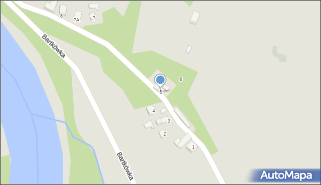 Dynów, Bartkówka, 5, mapa Dynów