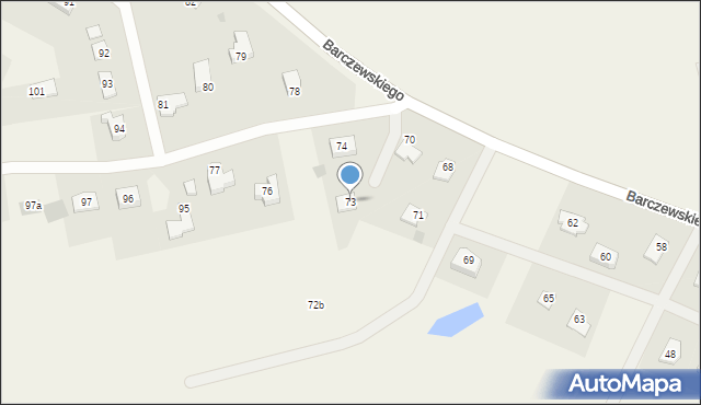 Dywity, Barczewskiego Walentego, ks., 73, mapa Dywity
