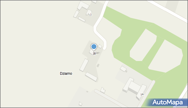 Dziarno, Bąkowskiej Aleksandry, 1B, mapa Dziarno