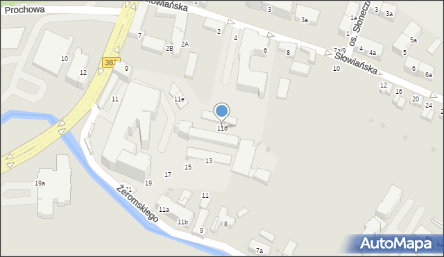 Dzierżoniów, Batalionów Chłopskich, 11d, mapa Dzierżoniów