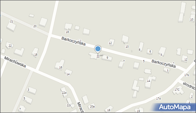 Gdańsk, Barkoczyńska, 11, mapa Gdańska