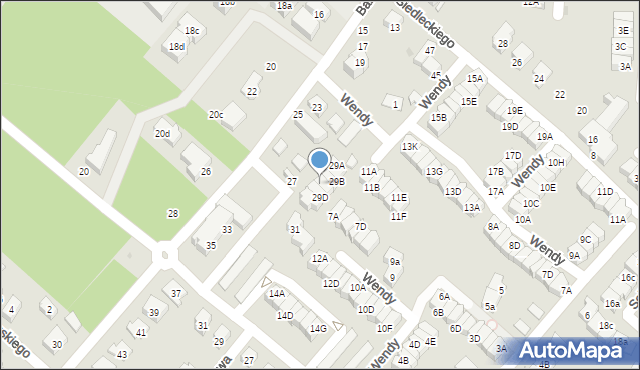 Gdańsk, Balcerskiego Wacława, 29C, mapa Gdańska