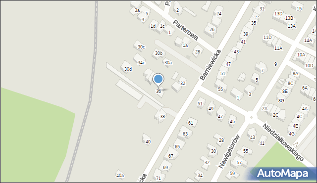 Gdańsk, Barniewicka, 36, mapa Gdańska