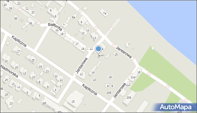 Gdańsk, Bałtycka, 15, mapa Gdańska