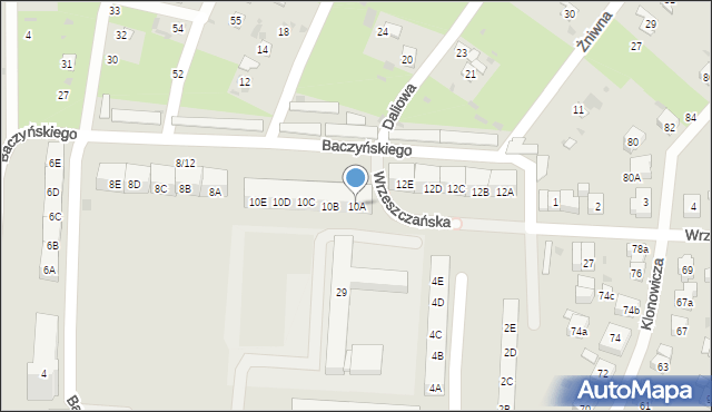 Gdańsk, Baczyńskiego Krzysztofa Kamila, 10A, mapa Gdańska