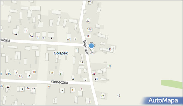 Gołąbek, Bajkowa, 37, mapa Gołąbek