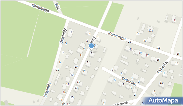 Goszcz, Badury Jerzego, 5, mapa Goszcz