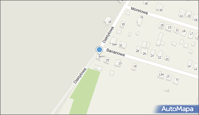 Grabianów, Bananowa, 27, mapa Grabianów