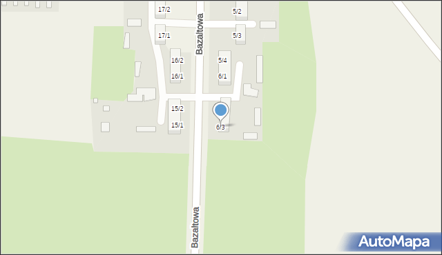 Gracze, Bazaltowa, 6/3, mapa Gracze