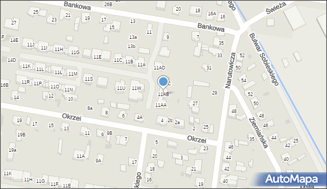 Grodzisk Mazowiecki, Bankowa, 11AB, mapa Grodzisk Mazowiecki