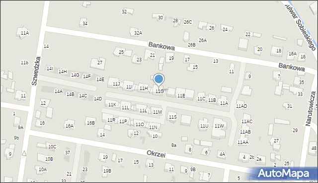 Grodzisk Mazowiecki, Bankowa, 11G, mapa Grodzisk Mazowiecki