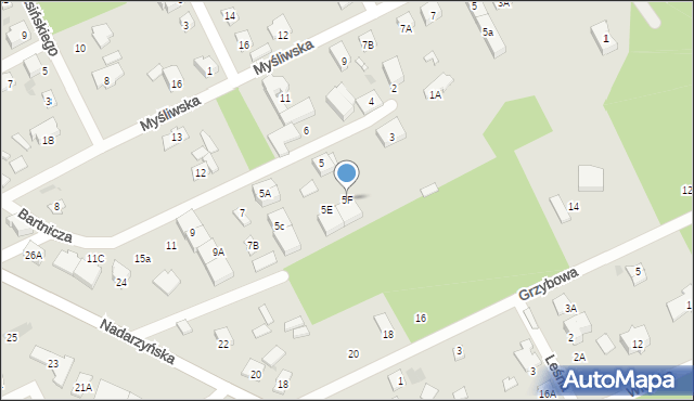 Grodzisk Mazowiecki, Bartnicza, 5F, mapa Grodzisk Mazowiecki