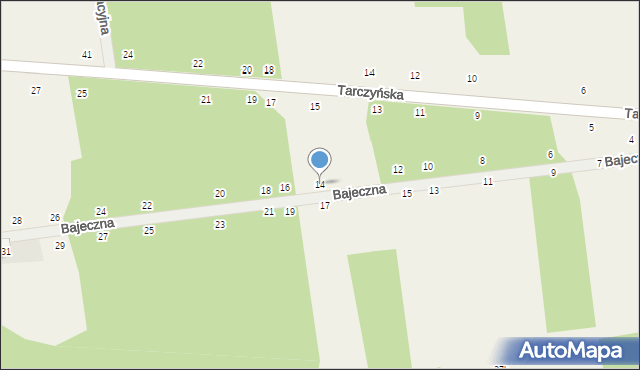 Grzegorzewice, Bajeczna, 14, mapa Grzegorzewice