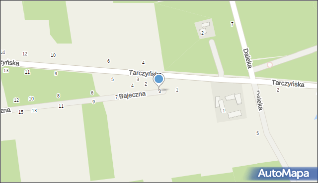 Grzegorzewice, Bajeczna, 3, mapa Grzegorzewice