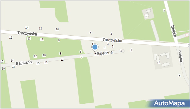 Grzegorzewice, Bajeczna, 7, mapa Grzegorzewice