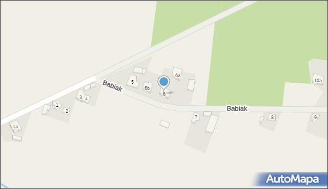 Grzymiszew, Babiak, 6, mapa Grzymiszew