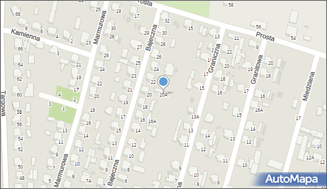 Hajnówka, Bajeczna, 20A, mapa Hajnówka